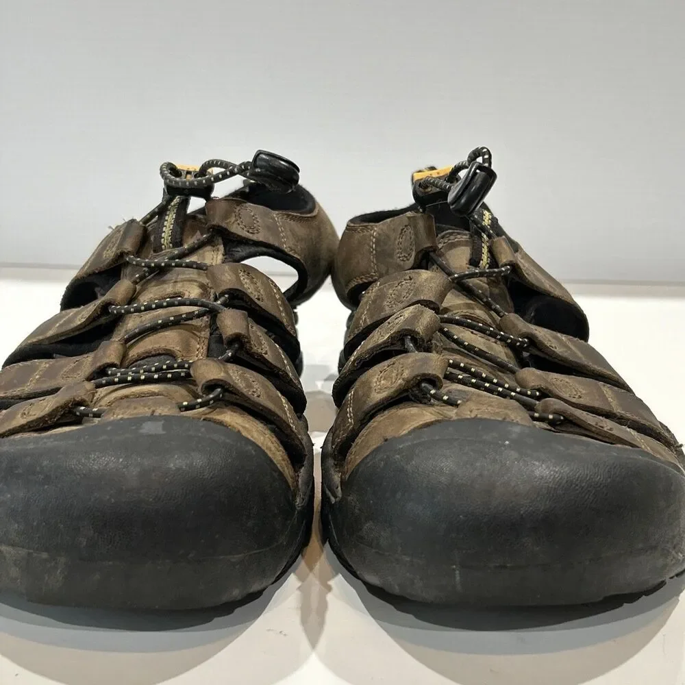 Keen Newport Waterproof Sandals Shoes Mens Size 13 US 47 EU Brown Leather Hiking